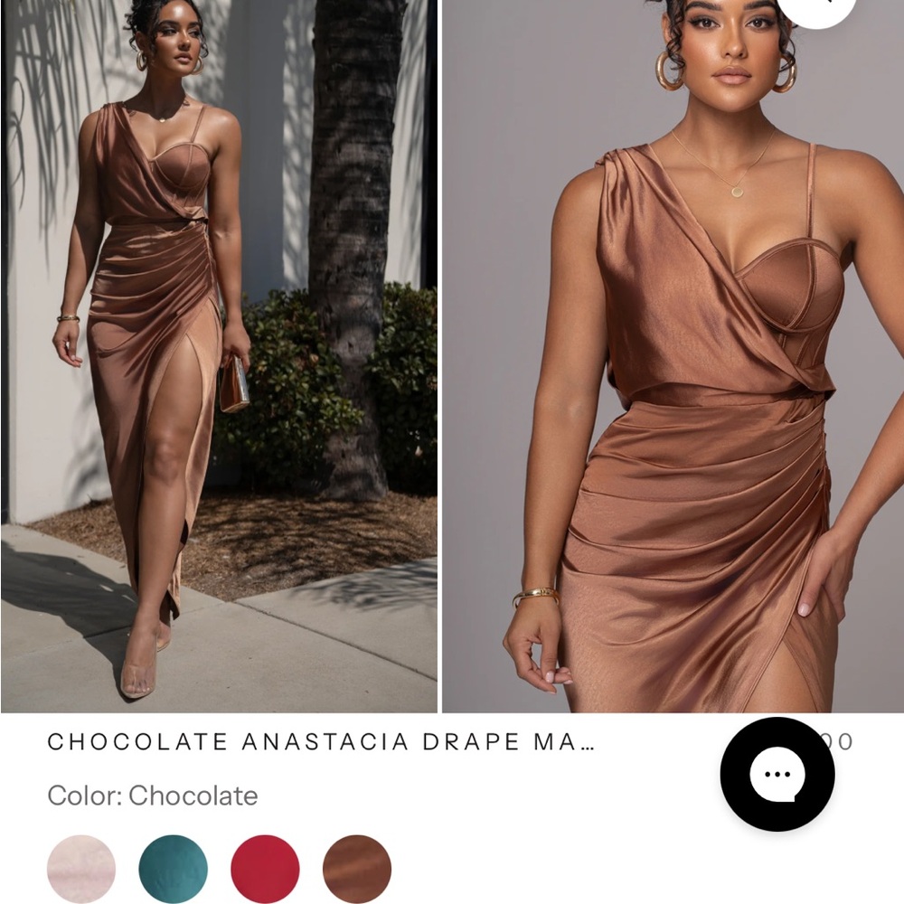 JLUXLABEL Asymmetrical bronze Dress
